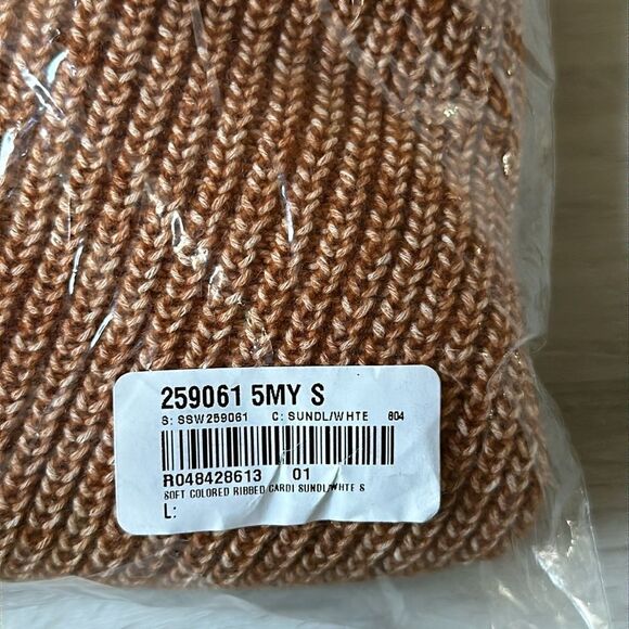 J.Jill Soft Colored Ribbed Cardigan Sundial S NWT in packaging - Picture 5 of 6